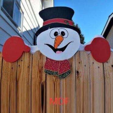 Christmas Themed Fence Garden Top Decoration