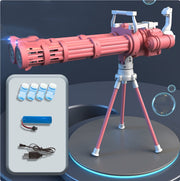 Super Big Double-Tube Bubble Gun Machine Outdoor Blowing Soap Bubble Maker Toy Automatic Water Toy For Children Birthday Party