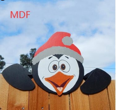 Christmas Themed Fence Garden Top Decoration