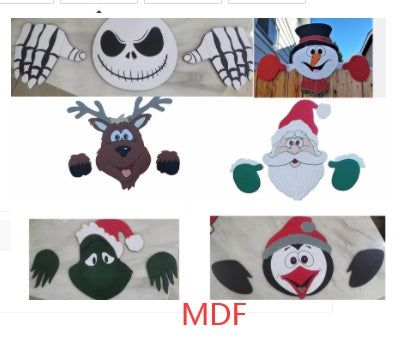 Christmas Themed Fence Garden Top Decoration