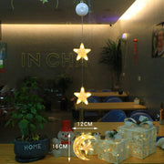 Christmas 3pcs LED Light Star Xmas Tree Hanging Sucker Lamp Window Ornaments Decoration For Home Xmas Navidad New Year Decor Christmas Decorations - My Store