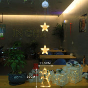 Christmas 3pcs LED Light Star Xmas Tree Hanging Sucker Lamp Window Ornaments Decoration For Home Xmas Navidad New Year Decor Christmas Decorations - My Store