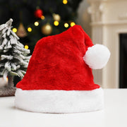 Christmas Goods Christmas Dense Velvet Short Plush Santa Hat New Super Soft Christmas Hat - My Store