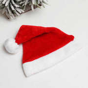 Christmas Goods Christmas Dense Velvet Short Plush Santa Hat New Super Soft Christmas Hat - My Store