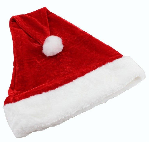 Christmas Goods Christmas Dense Velvet Short Plush Santa Hat New Super Soft Christmas Hat - My Store