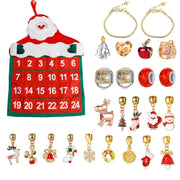 Christmas Ornaments Advent Handbag Bracelet Necklace Beaded Gift Set - My Store