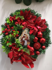 Christmas Wreath With Lamp God Jesus - My Store