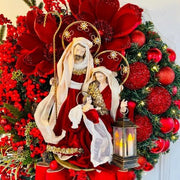 Christmas Wreath With Lamp God Jesus - My Store