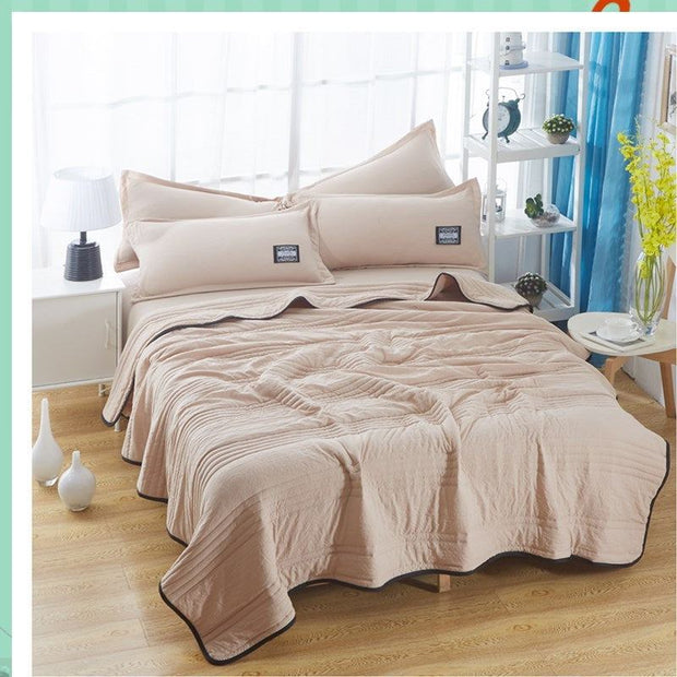 Cooling Blankets Pure Color Summer Quilt Plain Summer Cool Quilt Compressible Air - conditioning Quilt Quilt Blanket - My Store