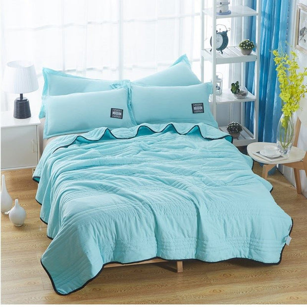 Cooling Blankets Pure Color Summer Quilt Plain Summer Cool Quilt Compressible Air - conditioning Quilt Quilt Blanket - My Store