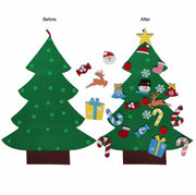 DIY Felt Christmas Tree New Year Toddler Kids Handmade Gift Toys Door Wall Hanging Ornaments Holiday Party Home Decor Set - My Store