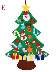 DIY Felt Christmas Tree New Year Toddler Kids Handmade Gift Toys Door Wall Hanging Ornaments Holiday Party Home Decor Set - My Store