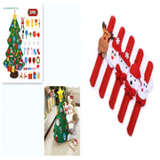 DIY Felt Christmas Tree New Year Toddler Kids Handmade Gift Toys Door Wall Hanging Ornaments Holiday Party Home Decor Set - My Store