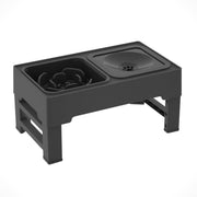 Dog Double Bowls Stainless Stand Adjustable Height Pets Feeding Dish Bowl Big Dog Elevated Food Water Feeders For Dogs Pet Products - My Store