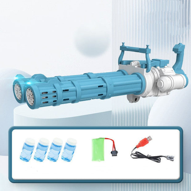 Super Big Double-Tube Bubble Gun Machine Outdoor Blowing Soap Bubble Maker Toy Automatic Water Toy For Children Birthday Party