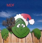 Christmas Themed Fence Garden Top Decoration