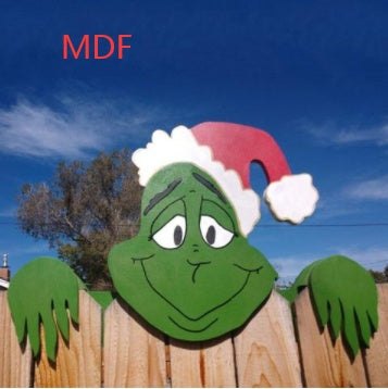 Christmas Themed Fence Garden Top Decoration