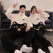 Fashion Casual Embossed Velvet Couple Pajamas - My Store