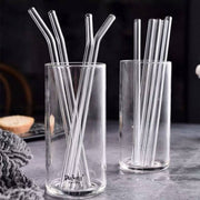 Glass Straws, Pearl Milk Tea Coarse Drinking Straws, Non - disposable Transparent Water Cups, Long Straws - My Store