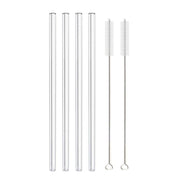 Glass Straws, Pearl Milk Tea Coarse Drinking Straws, Non - disposable Transparent Water Cups, Long Straws - My Store
