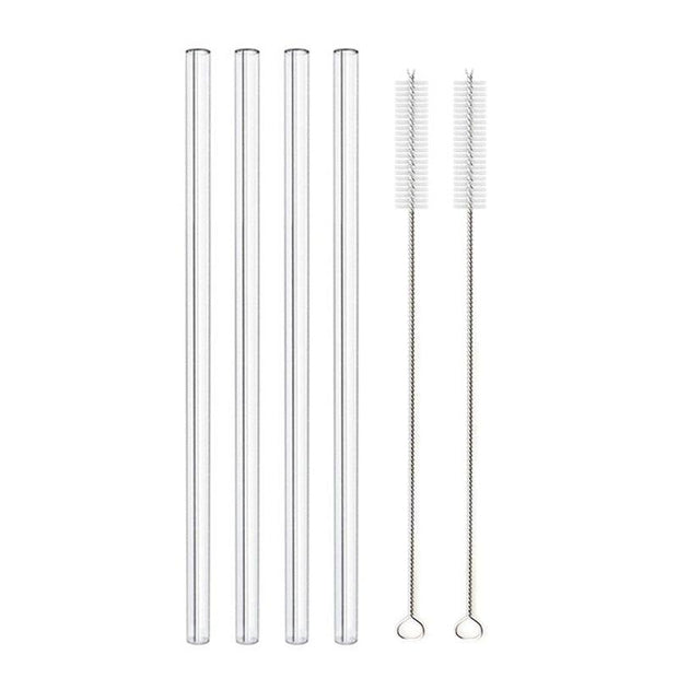 Glass Straws, Pearl Milk Tea Coarse Drinking Straws, Non - disposable Transparent Water Cups, Long Straws - My Store
