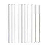 Glass Straws, Pearl Milk Tea Coarse Drinking Straws, Non - disposable Transparent Water Cups, Long Straws - My Store