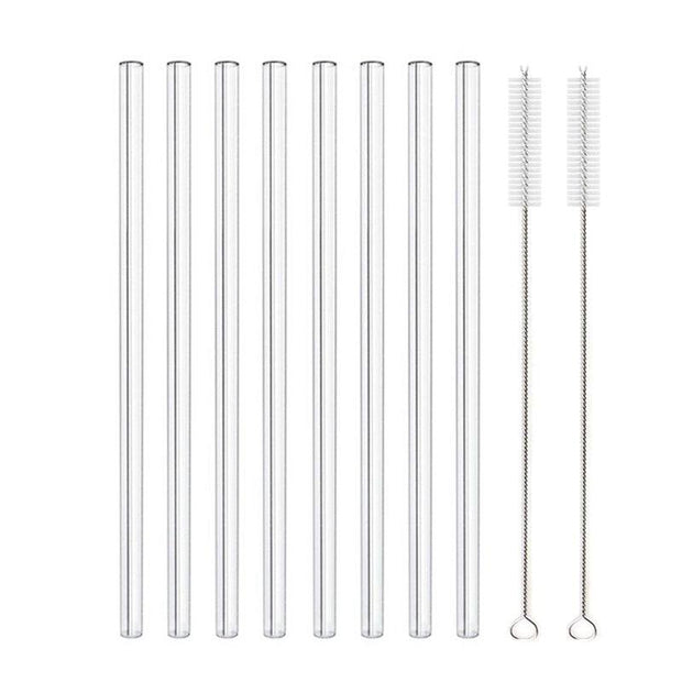 Glass Straws, Pearl Milk Tea Coarse Drinking Straws, Non - disposable Transparent Water Cups, Long Straws - My Store