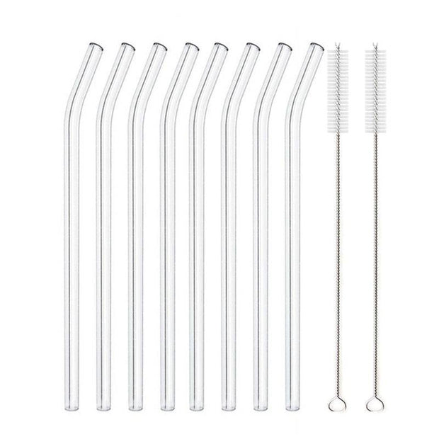 Glass Straws, Pearl Milk Tea Coarse Drinking Straws, Non - disposable Transparent Water Cups, Long Straws - My Store