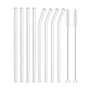 Glass Straws, Pearl Milk Tea Coarse Drinking Straws, Non - disposable Transparent Water Cups, Long Straws - My Store