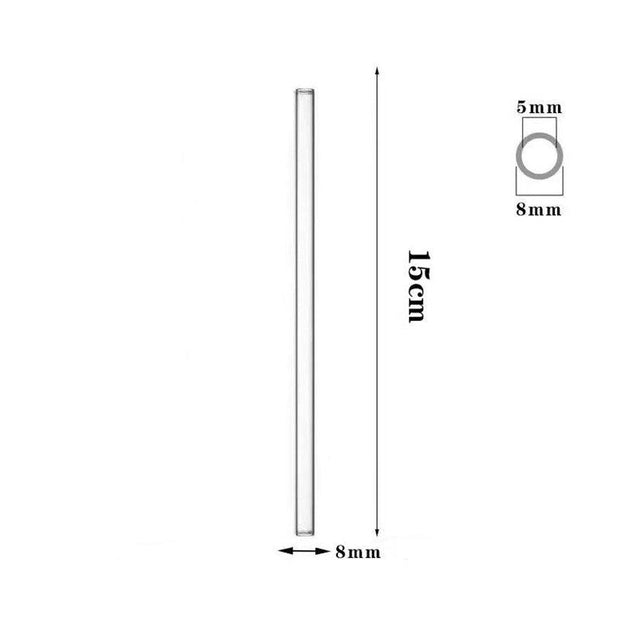 Glass Straws, Pearl Milk Tea Coarse Drinking Straws, Non - disposable Transparent Water Cups, Long Straws - My Store