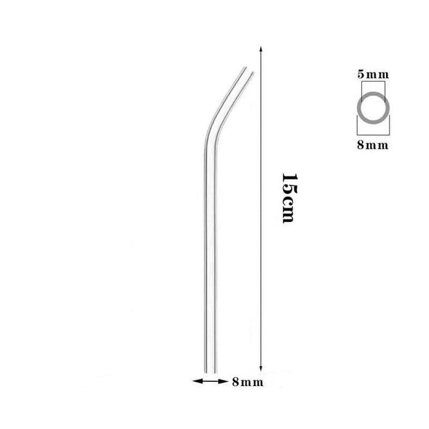 Glass Straws, Pearl Milk Tea Coarse Drinking Straws, Non - disposable Transparent Water Cups, Long Straws - My Store