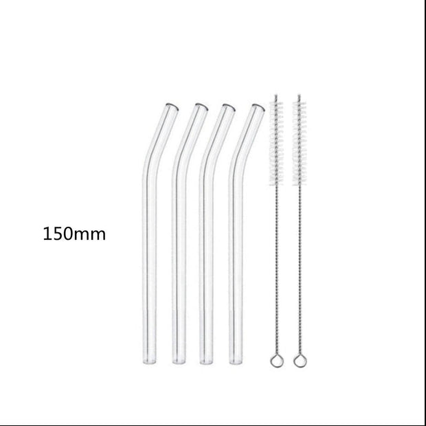 Glass Straws, Pearl Milk Tea Coarse Drinking Straws, Non - disposable Transparent Water Cups, Long Straws - My Store