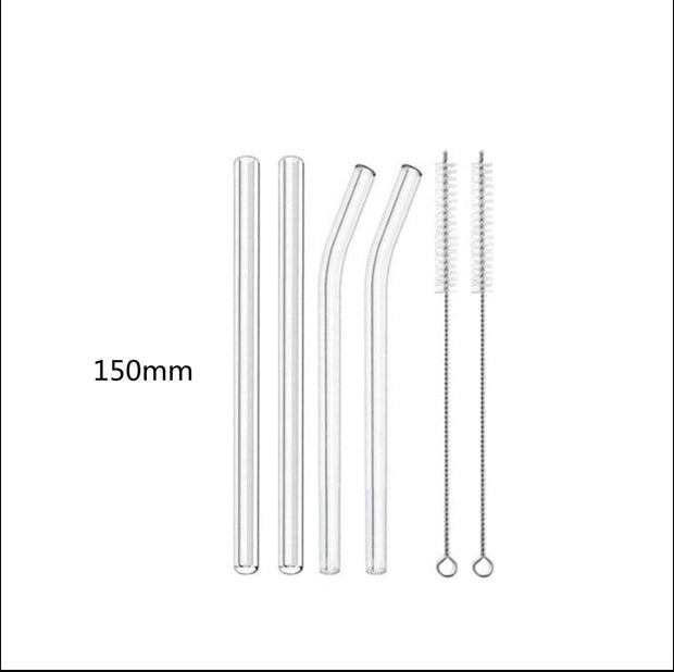 Glass Straws, Pearl Milk Tea Coarse Drinking Straws, Non - disposable Transparent Water Cups, Long Straws - My Store