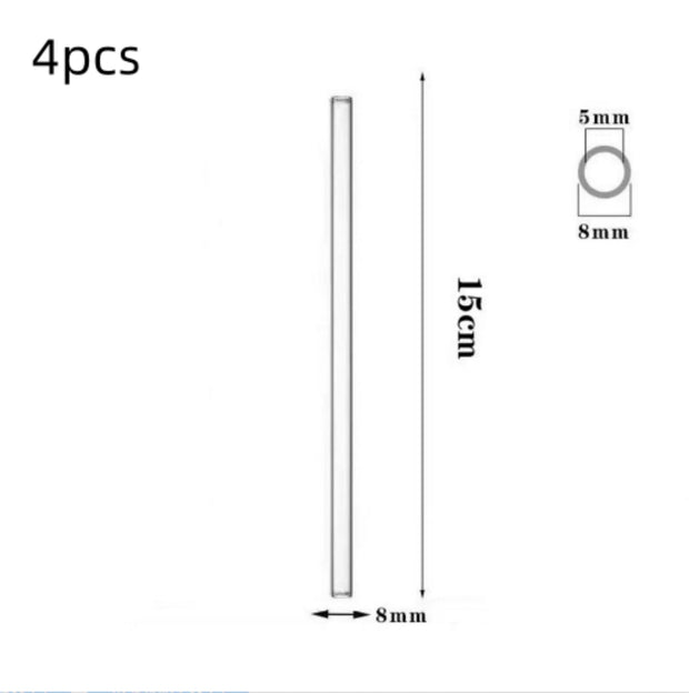 Glass Straws, Pearl Milk Tea Coarse Drinking Straws, Non - disposable Transparent Water Cups, Long Straws - My Store