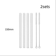 Glass Straws, Pearl Milk Tea Coarse Drinking Straws, Non - disposable Transparent Water Cups, Long Straws - My Store
