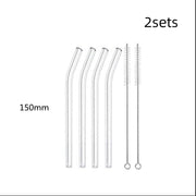 Glass Straws, Pearl Milk Tea Coarse Drinking Straws, Non - disposable Transparent Water Cups, Long Straws - My Store