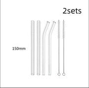 Glass Straws, Pearl Milk Tea Coarse Drinking Straws, Non - disposable Transparent Water Cups, Long Straws - My Store