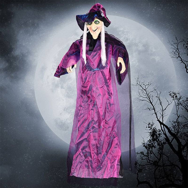Halloween Voice - activated Horror Electric Witch Toy Ghost Festival Bar Outdoor Decorations Arrangement Props - My Store