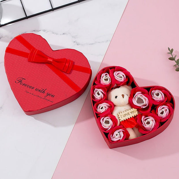 Heart - shaped Rose Red Gift Box New Year Christmas Gift Box Valentine's Day Christmas Gift Mother's Day Birthday Gift - My Store