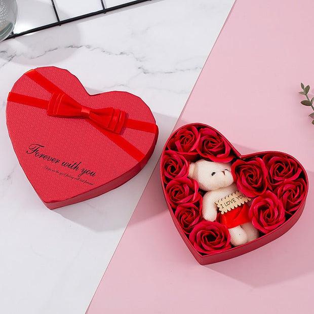 Heart - shaped Rose Red Gift Box New Year Christmas Gift Box Valentine's Day Christmas Gift Mother's Day Birthday Gift - My Store