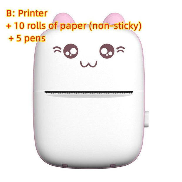 Mini Printer Portable Mini Bluetooth WiFi New Wrong Printer Mobile Phone Photo Title Note Hot Print Pocket Student Error Label Printer - My Store
