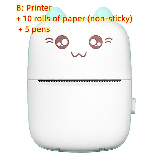 Mini Printer Portable Mini Bluetooth WiFi New Wrong Printer Mobile Phone Photo Title Note Hot Print Pocket Student Error Label Printer - My Store