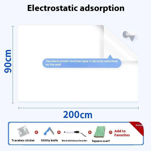 Plastic Electrostatic Adsorption Whiteboard Wall Sticker