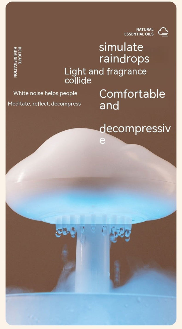 Rain Rhyme Seven - color Ambience Light Clouds Rain Aroma Diffuser - My Store