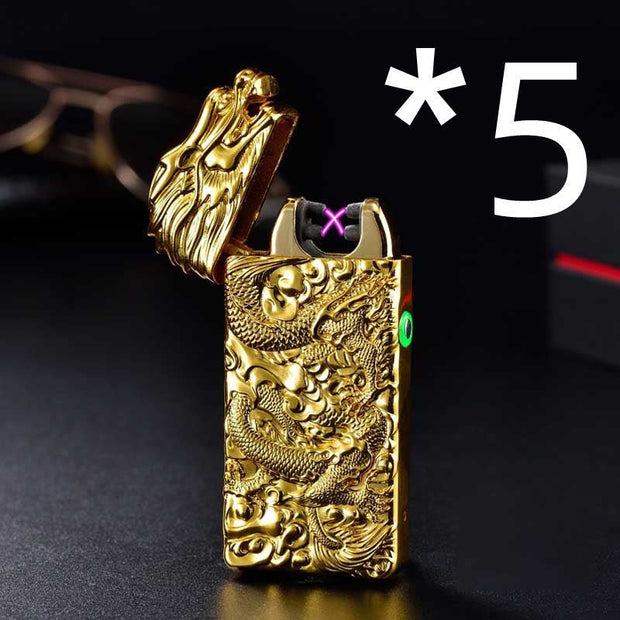 Rechargeable lighter creative metal windproof cigarette lighter - My Store
