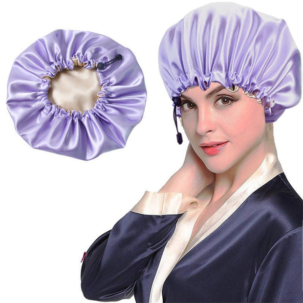 Shower Cap Soft Silk Dual - use Bath Cap Chemotherapy Cap - My Store