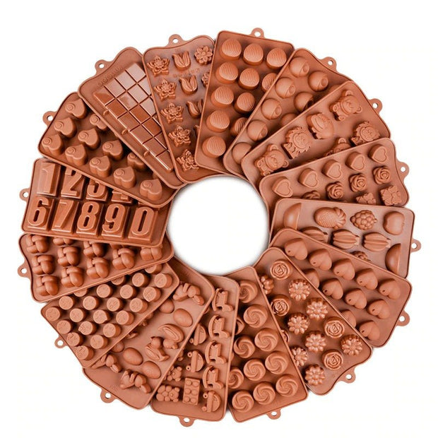 Silicone Chocolate Mold 29 Shapes Chocolate Baking Tools Non - stick Silicone Cake Mold - My Store