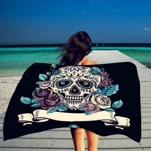 Square microfiber printed beach towel taro beach towel - My Store