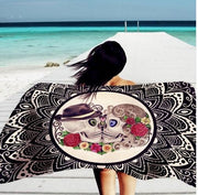 Square microfiber printed beach towel taro beach towel - My Store