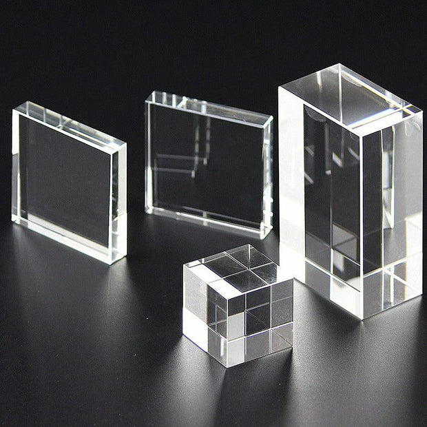 Transparent Crystal Glass Cube White Embryo Crystal Cube - My Store